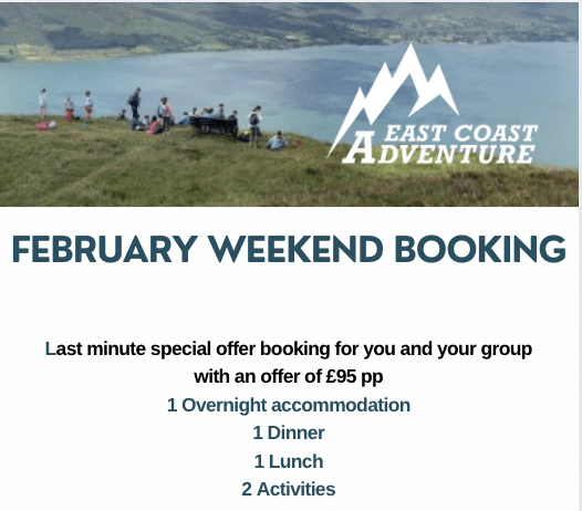 February Youth Group Residential Offers